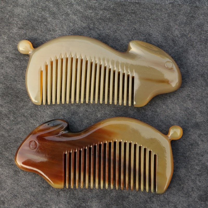 手工牛角按摩梳子密齿个人护理洗漱按摩化妆加厚梳家用实用品梳子