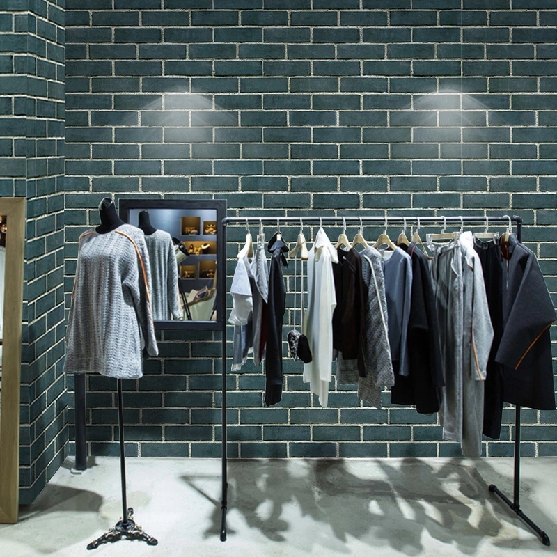 中式复古砖纹仿砖自粘墙纸3d立体自贴壁纸PVC防水背景墙店铺装饰