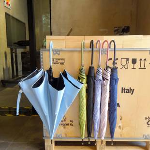 雨伞定制logo长柄伞自动男晴雨两用遮阳伞黑胶防晒直杆防水套加厚