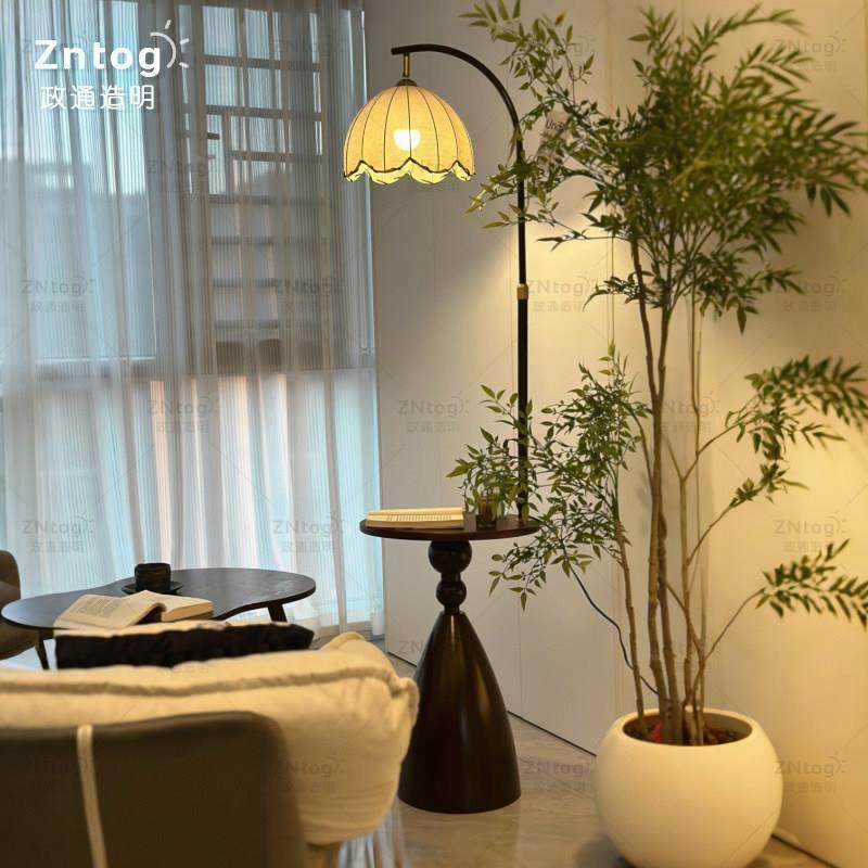 中古风落地灯客厅沙发旁边几氛围南洋覆古卧室温馨床头柜置物台灯,家装灯饰光源,置物功能落地灯,淘宝优惠券,粉丝福利购,淘宝优惠卷