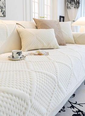 沙发垫2024年新款四季通用轻法式奶油风简约现代皮沙发专用坐垫子