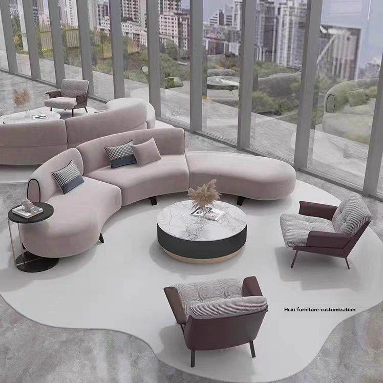 现代简约酒店大堂卡座售楼处部洽谈沙发组合美容院接待沙发椅家具,住宅家具,布艺沙发,淘宝优惠券,粉丝福利购,淘宝优惠卷