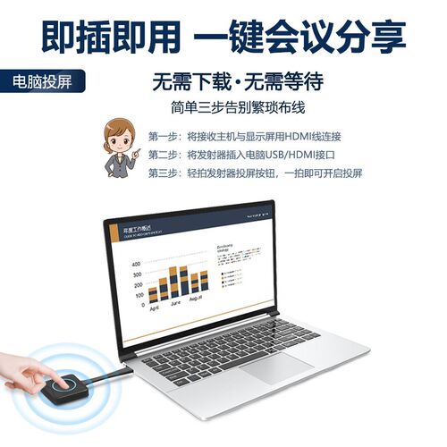 宝疆4K60HZ专业hdmi无线投屏器双分屏拼接led屏同屏器VS100/VS200