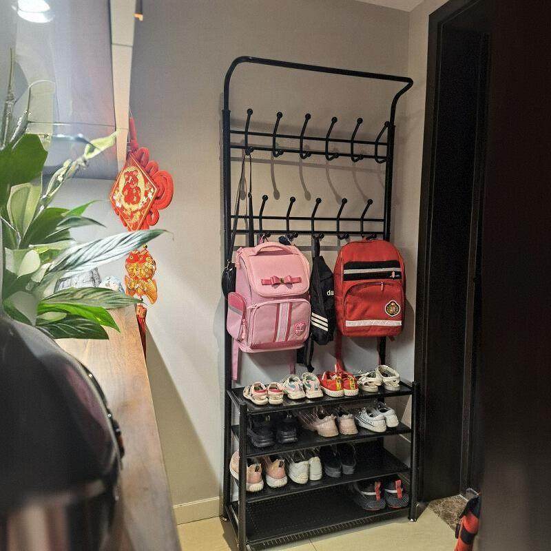门口挂衣架卧室进门玄关鞋柜衣架家用客厅入户置物鞋架衣帽架一体,收纳整理,衣帽架,淘宝优惠券,粉丝福利购,淘宝优惠卷