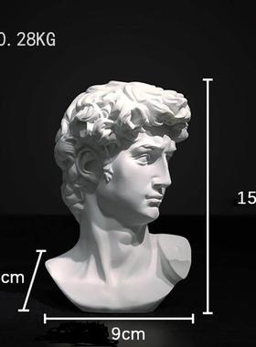 石膏像头像大卫石膏像素描教具展品雕塑画 画室艺术摆件模型静物