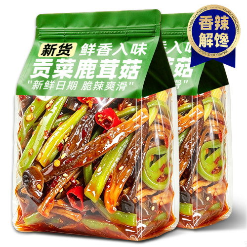 贡菜鹿茸菇蔬菜干香脆下饭