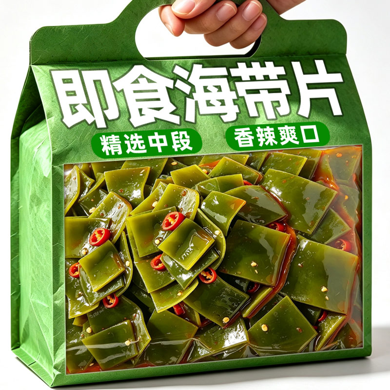 海带片结开袋即食香辣海带片宿舍追剧休闲解馋风味小吃零食下酒菜