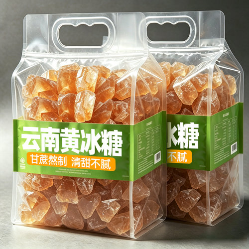 云南特产老黄冰糖甘蔗熬制小颗粒正多晶宗冰糖块散装炒糖色泡酒