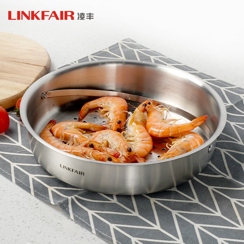 凌丰加厚304不锈钢电饭锅用蒸格蒸架线架蒸笼家用压力锅蒸屉20cm