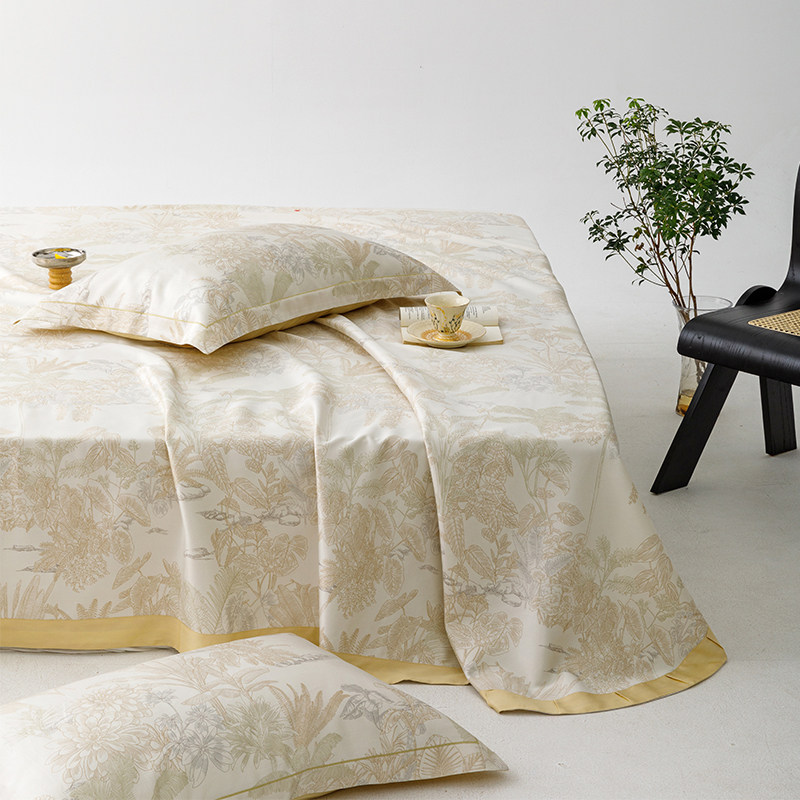 竹语天丝软凉席三件套竹纤维席子夏季折叠席子可水洗床单式席套件