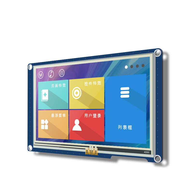 X3 4.3寸串口屏支持动画音频USART HMI电阻组态智能屏 TTL/232
