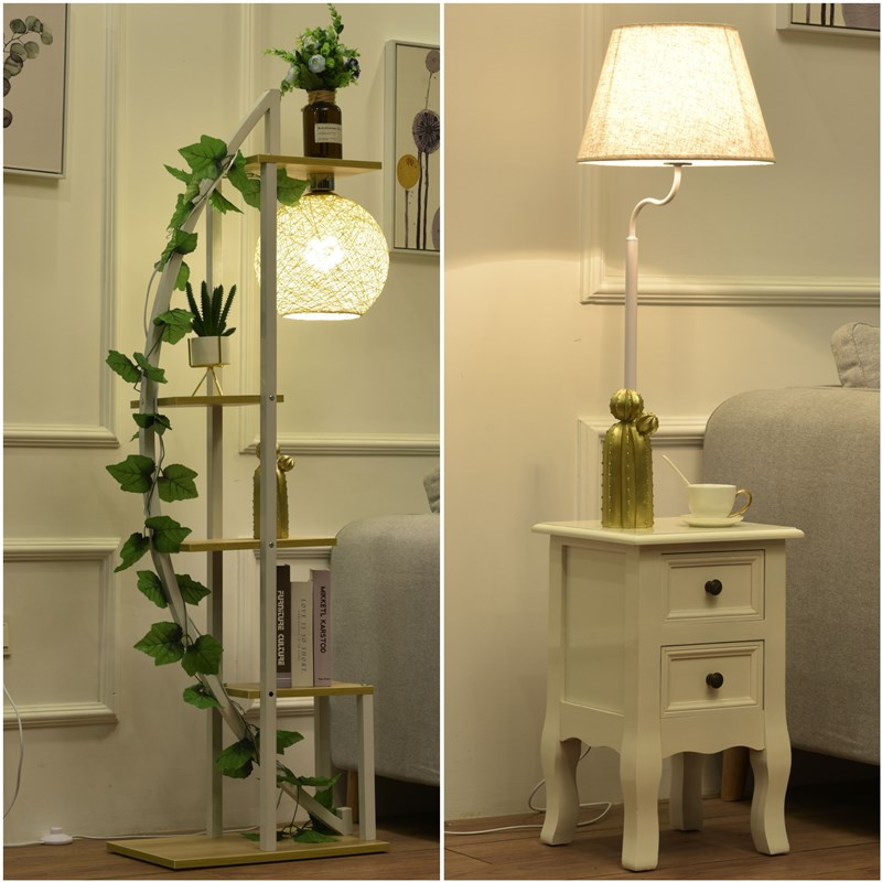 客厅氛围落地灯电视柜边柜卧室茶几床头柜奶油风置物房间书房装饰