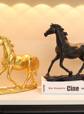 工厂直销招财骏马摆件现代轻奢高档创意家居客厅软装酒柜装饰品