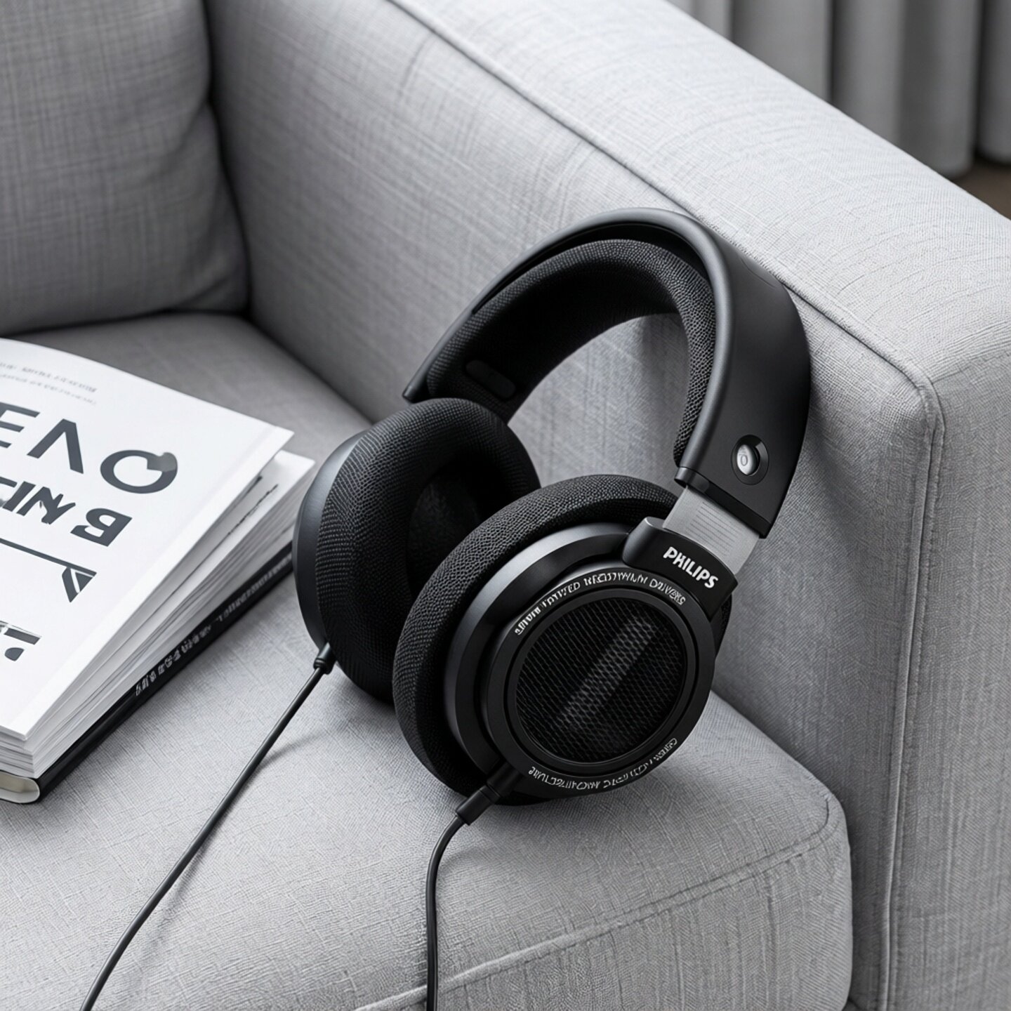 飞利浦SHP9500头戴式有线耳机hifi高保真电脑电竞游戏耳机立体声