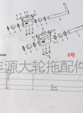 。迪尔904 1204 1354 6B1204 1404离合器拨叉轴YZ91077拖拉机配件
