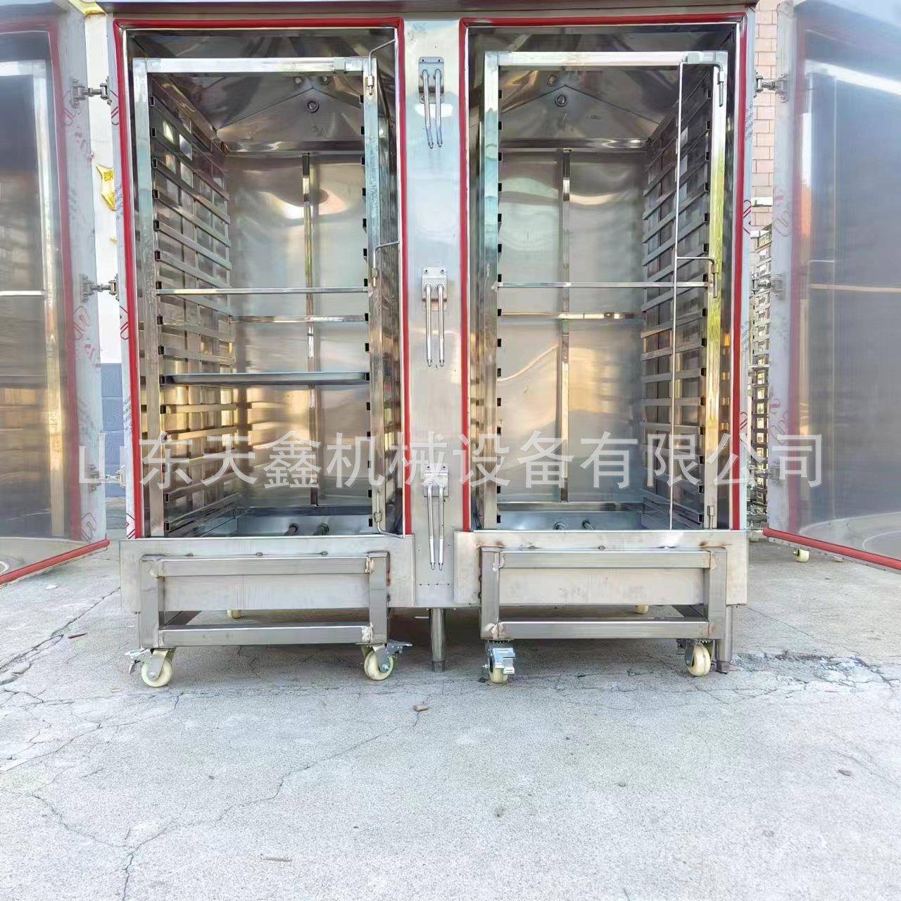 陕西渭南馒头蒸房不锈钢单双门蒸房推车式蒸箱馒头蒸箱