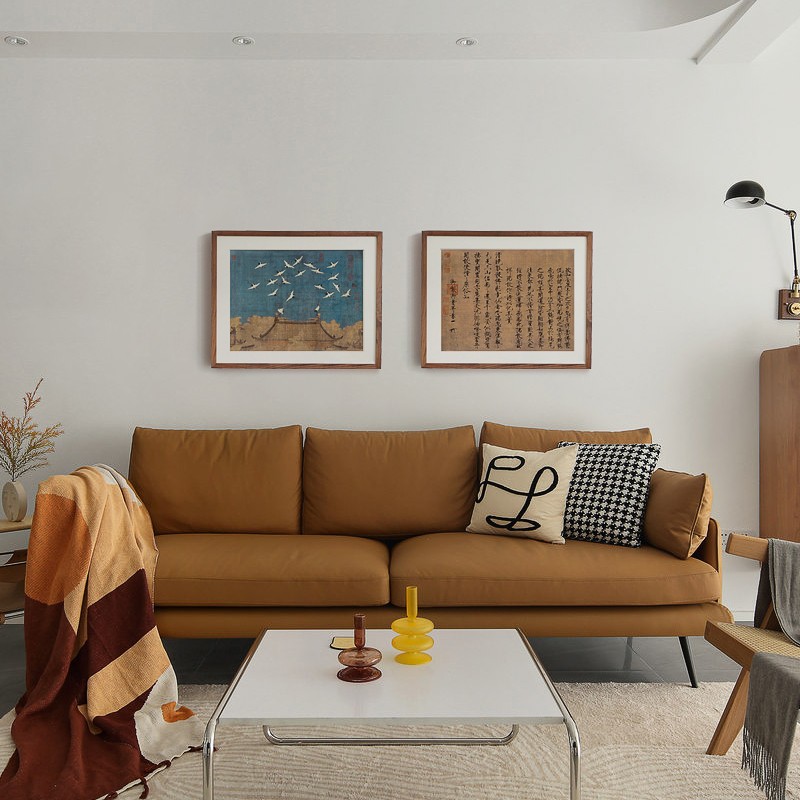 瑞鹤图宋徽宗挂画十大名画实木框沙发背景墙客Q厅民宿新中式装饰