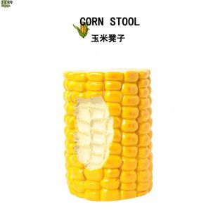 饰摆件简约换鞋 客厅网红创意汉堡矮凳复古ins家用现代小凳子装 凳