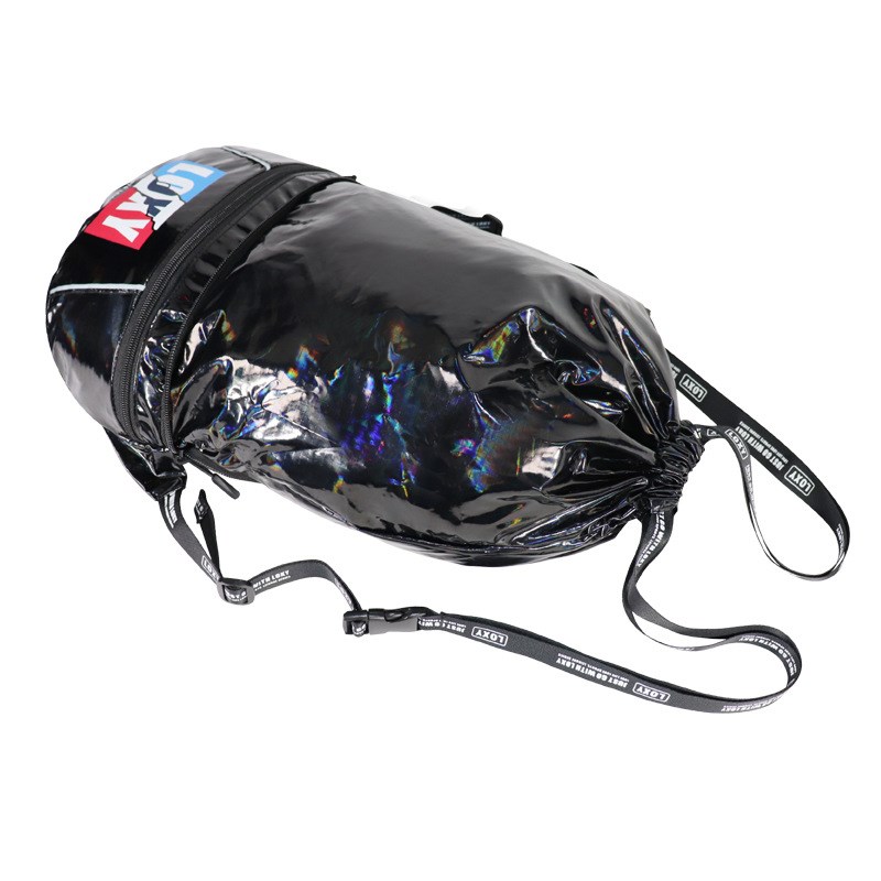 户外运动多功能超轻皮肤包可折叠抽绳束口双肩包男士X皮膜腰包定