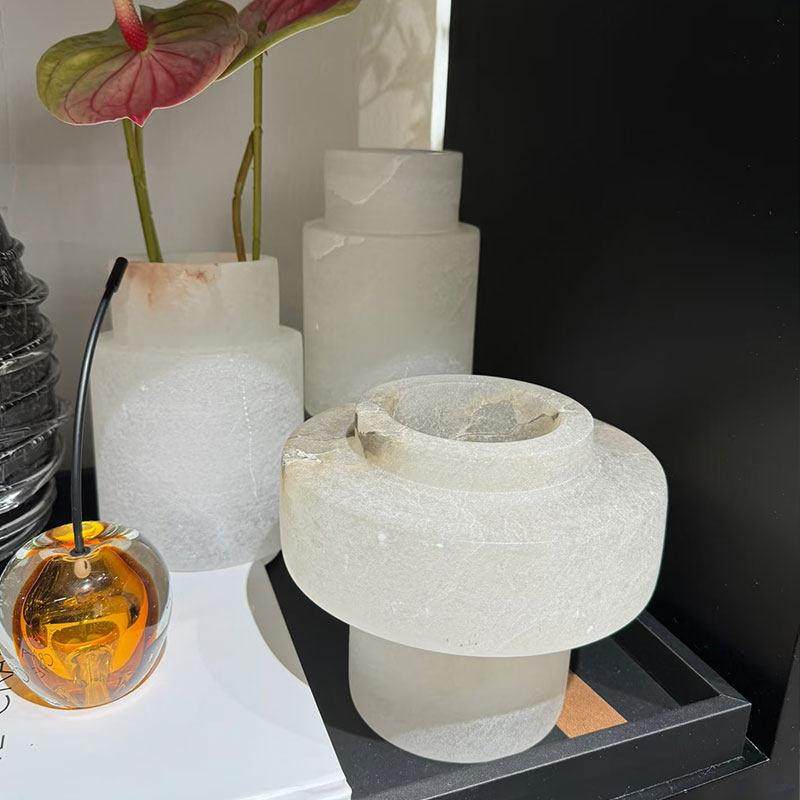 轻奢高档云石花瓶摆件样板间售楼部家居大理石洞石玉石插花器装饰,家居饰品,装饰摆件,淘宝优惠券,粉丝福利购,淘宝优惠卷