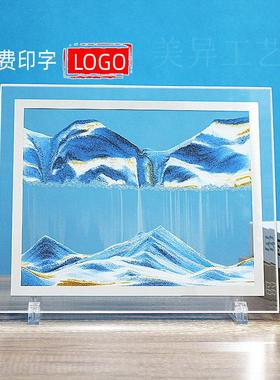 流沙画 画摆件沙漏家居柜装饰办公室桌面解压好物纪念品工艺创意