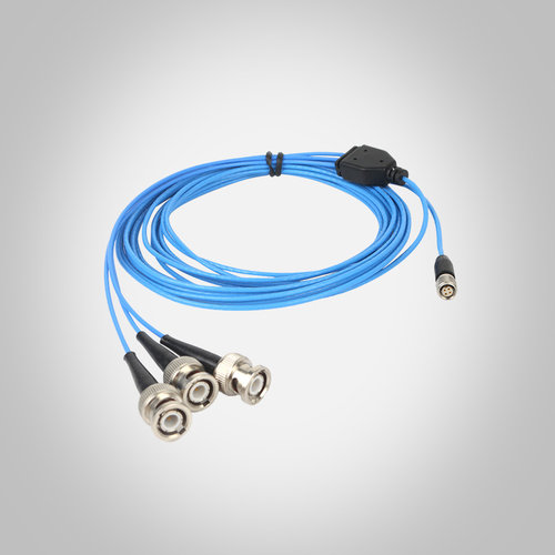 加速度传感器专用线束四芯1/4-28UNF转3BNC PCB三轴震动计 034G20
