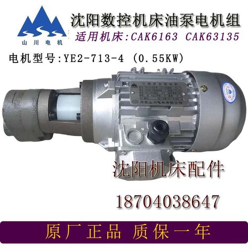 沈阳数控机床CAK6163CAK63135床头箱电机油泵总成电机组YE2-713-4