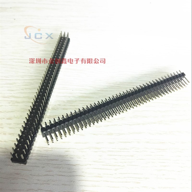 2.54 3排弯针 直针 2.54mm间距 三排排针 3*40P 三排排母 镀金黄
