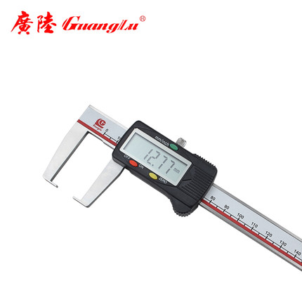 广陆单外沟游标数显卡尺圆头扁头外沟槽数显卡尺0-150-200-300mm