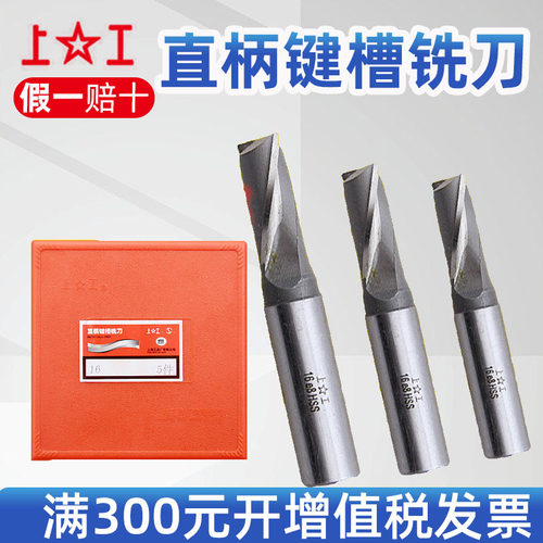 上工键槽铣刀 直柄键槽铣刀 2刃两齿铣刀 4 5 6 8 12 14 16 18 20