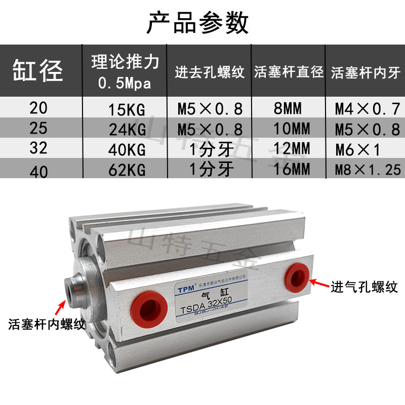 TPM朝日薄型气缸SDA3250/40/10/15/20/35/60/70/80气动亚德客型