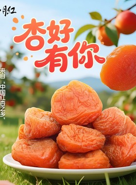 十月红杏干250g*1袋杏肉果脯蜜饯水果干红杏干无核酸甜味休闲零食