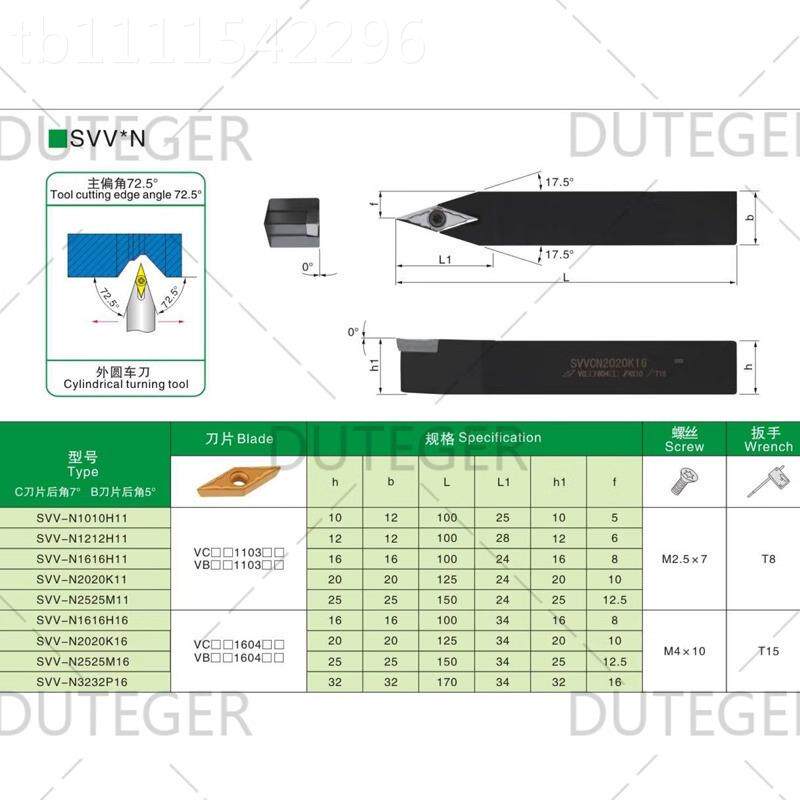 单齿双面带4度皮带轮0数控车刀杆SVCNV25SVVCN25225M16-40汽车皮
