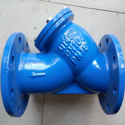 GL41H-16Q球墨铸铁法兰Y型过滤器QT450 Y型过滤器管道过滤阀