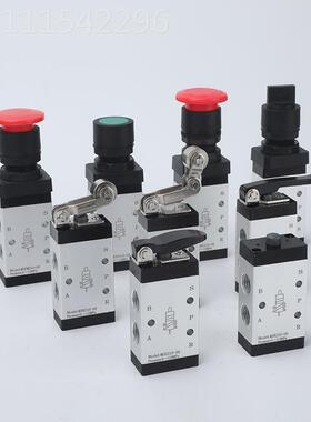 机5211械阀S3/M3/M5气手动阀小动型开亚德客关型旋钮按钮滚柄轮长