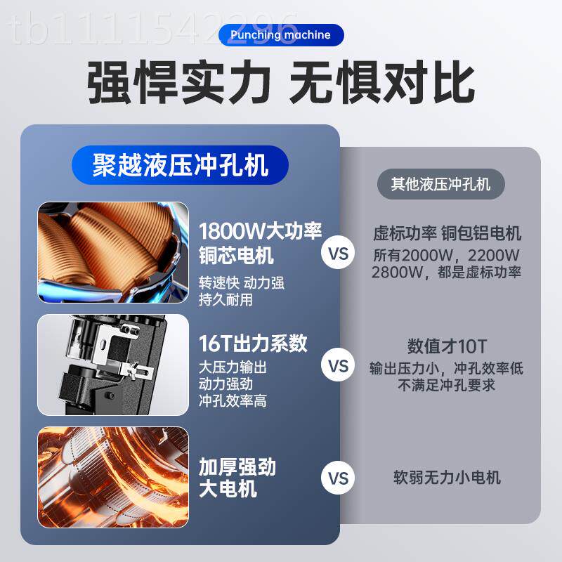 t电k液压冲孔机角钢动槽钢不锈钢铁冲旗舰版【孔器手提式小型开孔