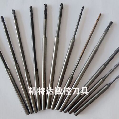 进口数控刀具4柄1MM 2MM 3MMX75L-100L加长刀刃铣刀雕刻机专用刀