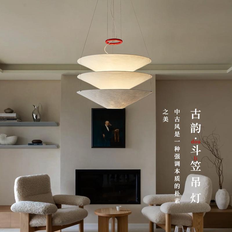 侘寂风餐厅吊灯设计师酒店咖啡厅民宿餐饮饭店设计感吊顶装饰灯具