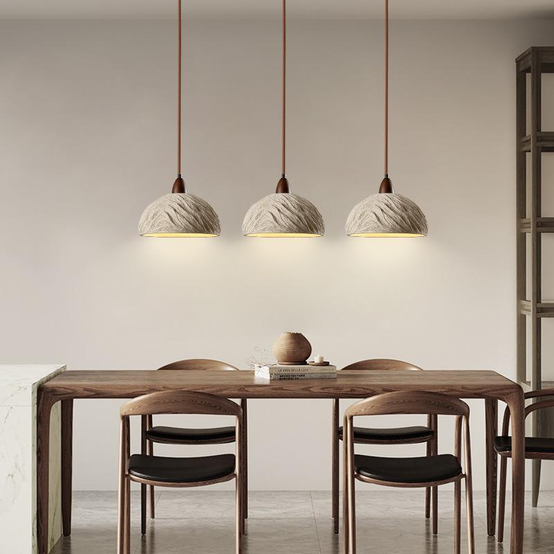 中古侘寂风餐厅灯日式茶室吊灯禅意创意艺术床头长桌照明灯具
