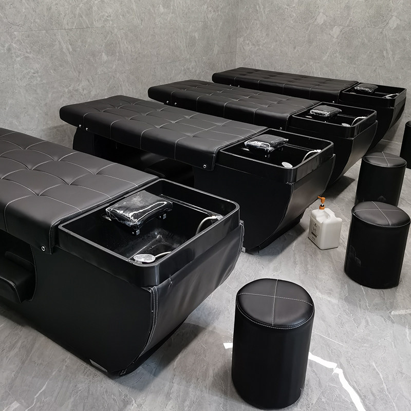 泰式洗头床理发店专用发廊全躺硅胶床垫按摩冲水床可带热水器一体