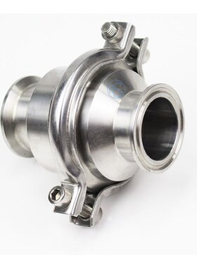 304卫生不锈钢快装止回阀卡箍卡盘式连接316快开逆止阀立式单向阀