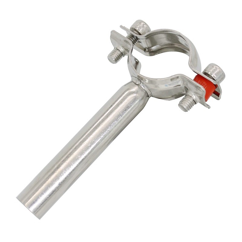 304不锈钢加长管子夹100mm管道固定卡子支架圆管卡扣抱箍水管紧固