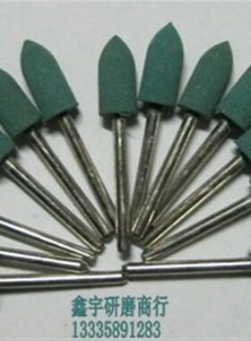 厂家绿色橡胶抛光磨头,弹性橡胶磨头50PCS件套装