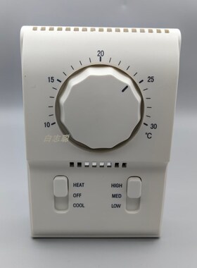 中央空调机械式温控器 旋钮开关面板三速开关 风机盘管温度控制器