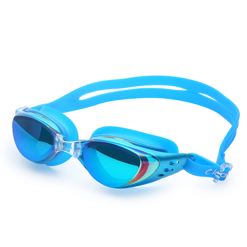 力酷泳镜 男女士大框电镀防水防雾游泳镜 高清近视游泳眼镜带度