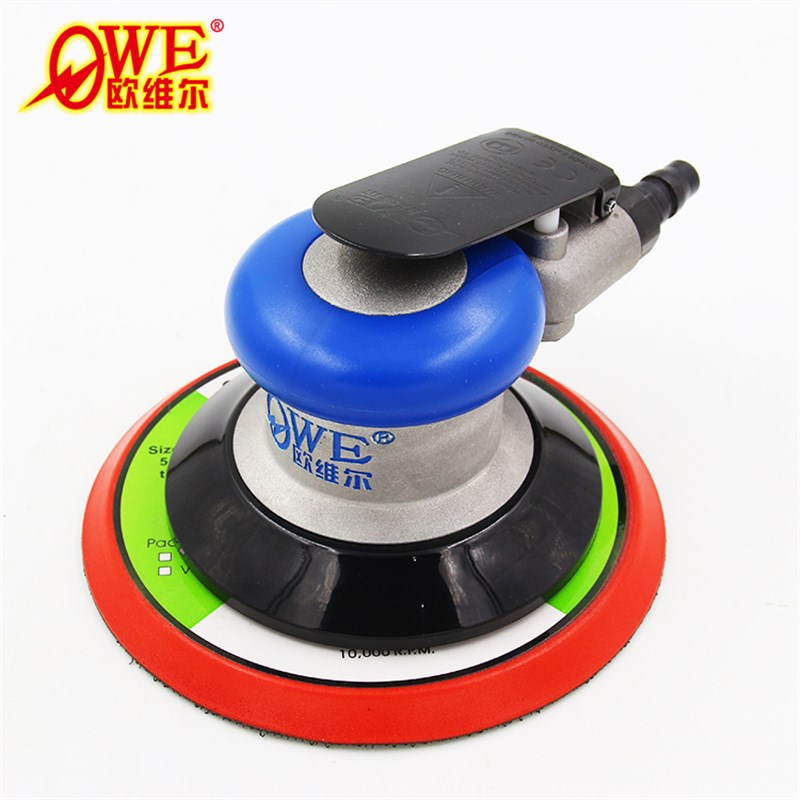欧维尔OW-8010气动打磨机6寸150mm砂纸抛光器 砂震磨灰不吸尘