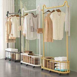 简易衣房帽架卧室落JEM挂衣架间地可移动轻奢家用收纳筐客厅服衣