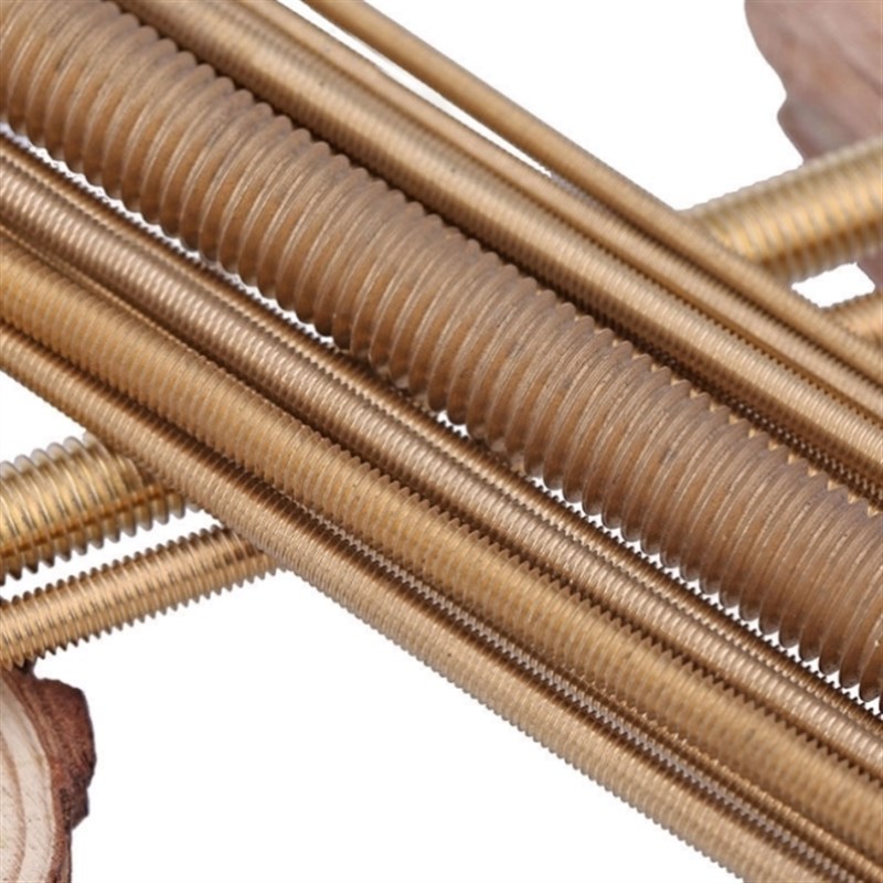 铜丝杆黄铜牙条M4M5M6-M20铜螺杆500mm长螺丝杆1米长全牙螺柱