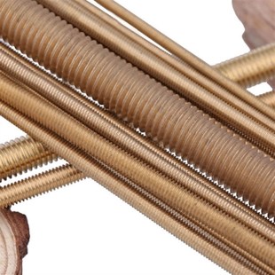 铜丝杆黄铜牙条M4M5M6-M20铜螺杆500mm长螺丝杆1米长全牙螺柱