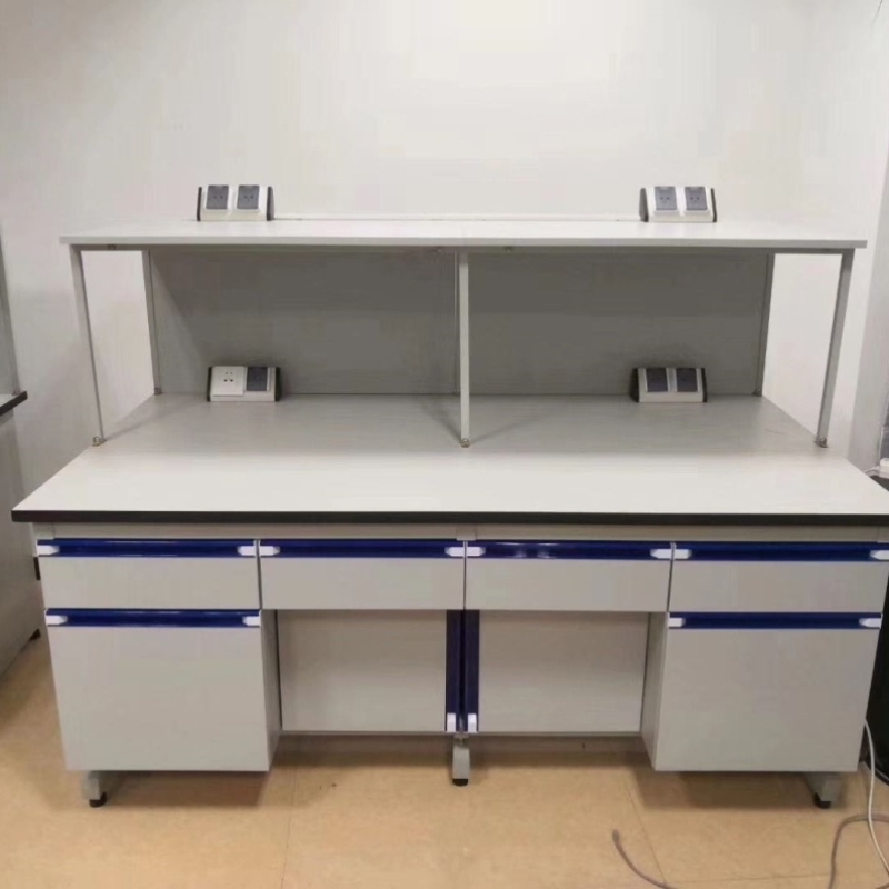 实验台实验室操作台工作台试验中央台化学室可定制水槽钢木边台